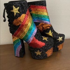 Rainbow Glitter Platform Boots Sold Out 